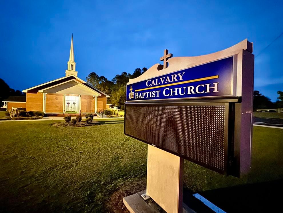 Calvary Baptist Church sign